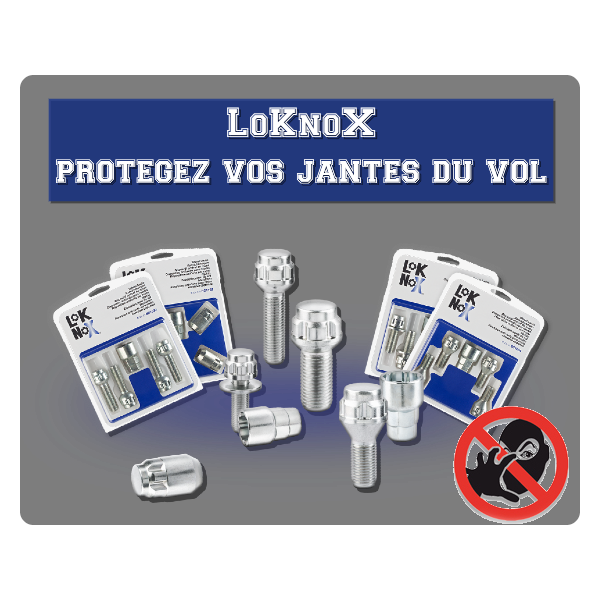 BOULONS ANTI VOL 12X1 25 30 5MM LOKNOX MC1215 Accessoires Le